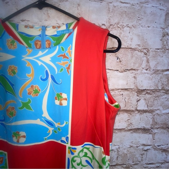 J. McLaughlin Colorblock Floral Catalina Cloth Sophia Sheath Dress Size Medium - Picture 2 of 5